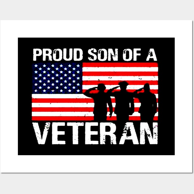 Proud Son of a Veteran Veterans Son Wall Art by nahuelfaidutti